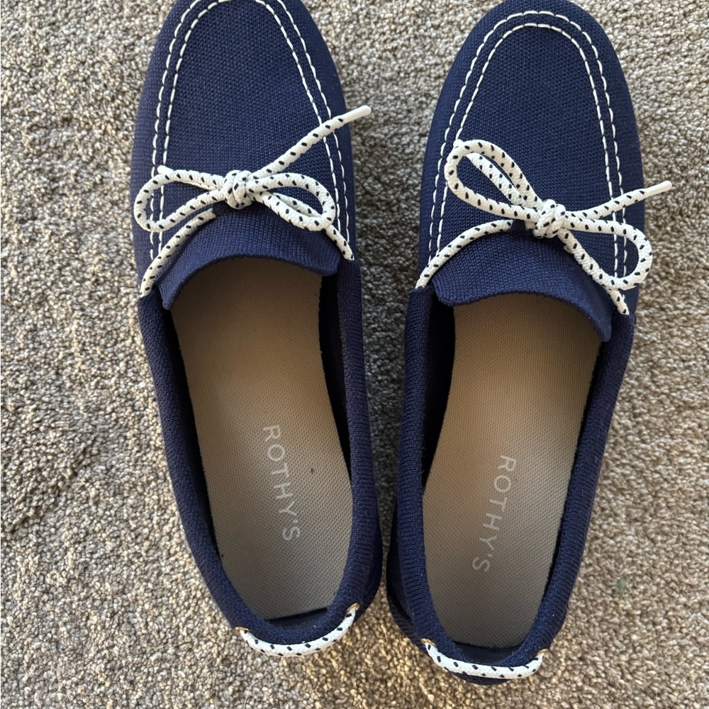 Rothy's Bay Blue Boat Shoes
